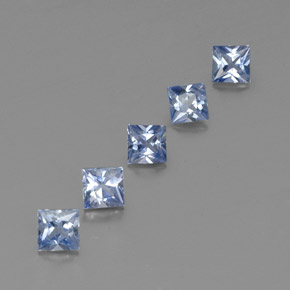 캐럿 천연 블루 사파이어 보석, 스퀘어, 3.7×3.7 mm, VVS-VS