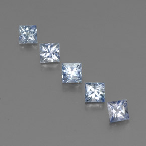 캐럿 천연 블루 사파이어 보석, 스퀘어, 3.8×3.7 mm, VS