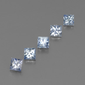 캐럿 천연 블루 사파이어 보석, 스퀘어, 3.8×3.7 mm, VS