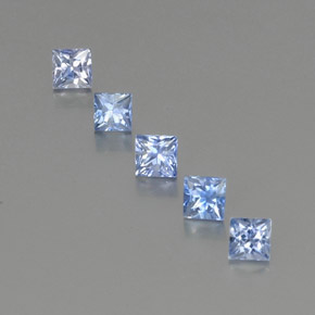 캐럿 천연 블루 사파이어 보석, 스퀘어, 3.7×3.7 mm, VS