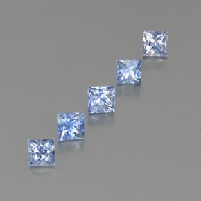 캐럿 천연 블루 사파이어 보석, 스퀘어, 3.7×3.7 mm, VS