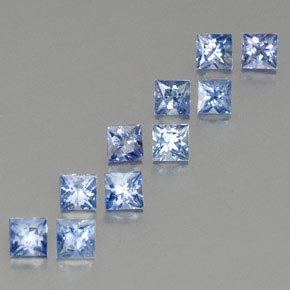 캐럿 천연 블루 사파이어 보석, 스퀘어, 3.5×3.4 mm, VS