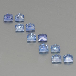 캐럿 천연 블루 사파이어 보석, 스퀘어, 3.5×3.4 mm, VS