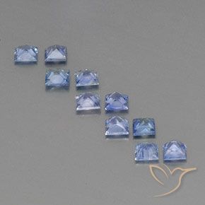 2.64캐럿 천연 베이비 블루 사파이어 보석, 스퀘어, 3.3×3.3 mm, VS