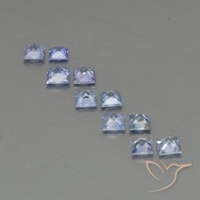 2.16캐럿 천연 라이트 퍼플리쉬 블루 사파이어 보석, 스퀘어, 3×2.9 mm, VVS-VS