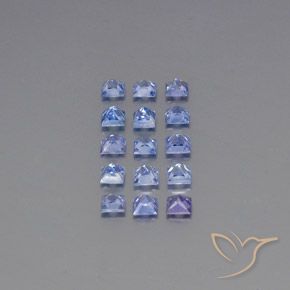 3.56캐럿 천연 라이트 바이올렛 블루 사파이어 보석, 스퀘어, 3.1×3.1 mm, VS