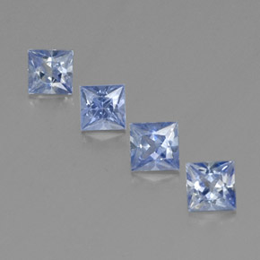 캐럿 천연 블루 사파이어 보석, 스퀘어, 3.9×3.9 mm, VVS-VS