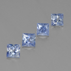 캐럿 천연 블루 사파이어 보석, 스퀘어, 3.9×3.9 mm, VVS-VS