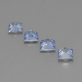 캐럿 천연 블루 사파이어 보석, 스퀘어, 3.9×3.9 mm, VVS-VS