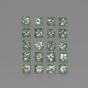 캐럿 천연 그린 사파이어 보석, 스퀘어, 2.6×2.6 mm, VVS-VS