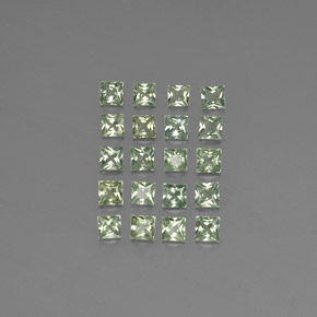 캐럿 천연 그린 사파이어 보석, 스퀘어, 2.8×2.7 mm, VVS-VS