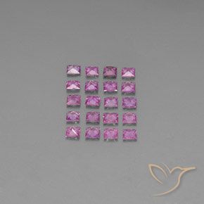 2.59캐럿 천연 핑크빛 퍼플 사파이어 보석, 스퀘어, 2.9×2.9 mm, VVS-VS