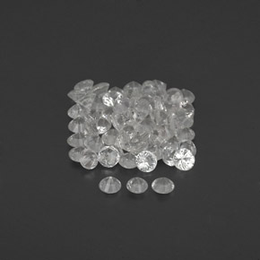 캐럿 천연 화이트 사파이어 보석, 라운드 컷, 1.54 mm, VVS-VS