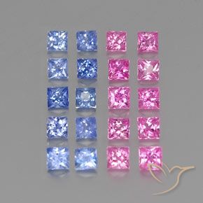 2.83캐럿 천연 다색 사파이어 보석, 정사각형, VVS-VS
