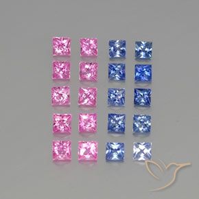3.79캐럿 천연 다색 사파이어 보석, 정사각형, VVS-VS