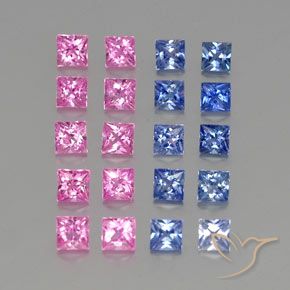 3.79캐럿 천연 다색 사파이어 보석, 정사각형, VVS-VS
