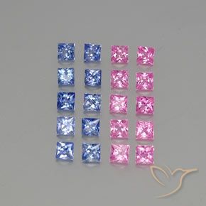 3.35캐럿 천연 다색 사파이어 보석, 정사각형, VVS-VS