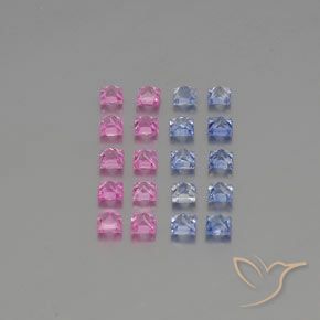 2.50캐럿 천연 다색 사파이어 보석, 정사각형, VVS-VS
