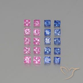 2.65캐럿 천연 다색 사파이어 보석, 정사각형, VVS-VS