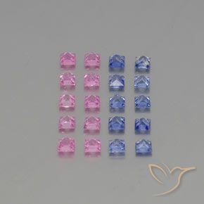 2.65캐럿 천연 다색 사파이어 보석, 정사각형, VVS-VS