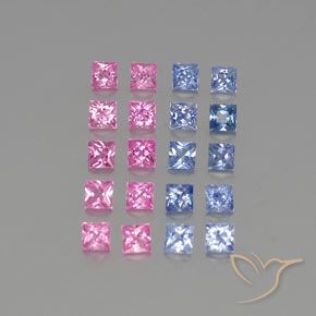 3.33캐럿 천연 다색 사파이어 보석, 정사각형, VVS-VS