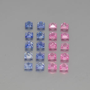 4.18캐럿 천연 다색 사파이어 보석, 정사각형, VVS-VS