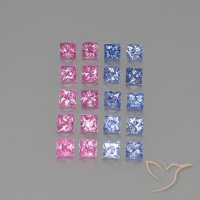 3.12캐럿 천연 다색 사파이어 보석, 정사각형, VVS-VS