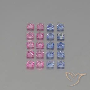 3.12캐럿 천연 다색 사파이어 보석, 정사각형, VVS-VS