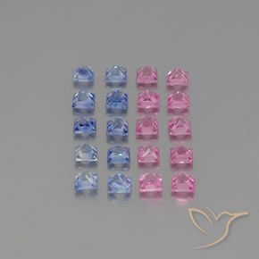 3.48캐럿 천연 다색 사파이어 보석, 정사각형, VVS-VS