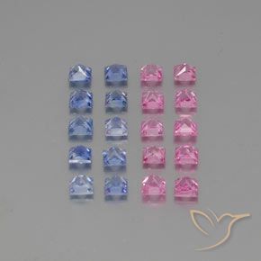 3.71캐럿 천연 다색 사파이어 보석, 정사각형, VVS-VS