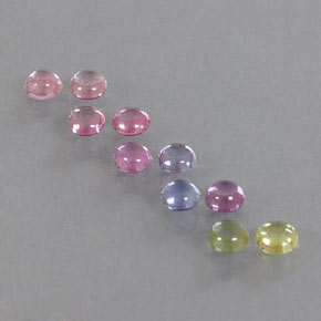 2.69캐럿 천연 멀티컬러 사파이어 보석, 라운드 컷, 3.69 mm, 투명한