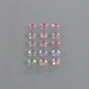 캐럿 천연 멀티컬러 사파이어 보석, 라운드 컷, 3.06 mm, 투명한