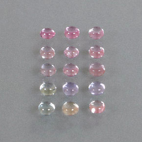 캐럿 천연 멀티컬러 사파이어 보석, 라운드 컷, 3.06 mm, 투명한
