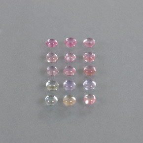 캐럿 천연 멀티컬러 사파이어 보석, 라운드 컷, 3.06 mm, 투명한