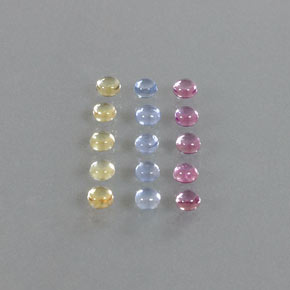 2.68캐럿 천연 멀티컬러 사파이어 보석, 라운드 컷, 2.92 mm, 투명한