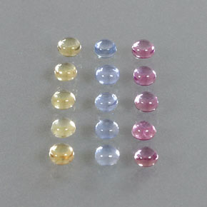 2.68캐럿 천연 멀티컬러 사파이어 보석, 라운드 컷, 2.92 mm, 투명한