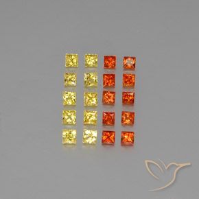 2.22캐럿 천연 멀티컬러 사파이어 보석, 스퀘어, 2.5×2.5 mm, VVS-VS