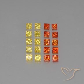 2.73캐럿 천연 멀티컬러 사파이어 보석, 스퀘어, 2.7×2.7 mm, VVS-VS