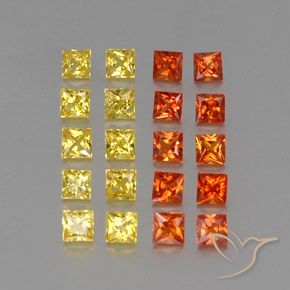 2.73캐럿 천연 멀티컬러 사파이어 보석, 스퀘어, 2.7×2.7 mm, VVS-VS