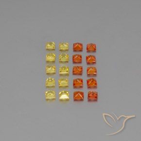 2.73캐럿 천연 멀티컬러 사파이어 보석, 스퀘어, 2.7×2.7 mm, VVS-VS