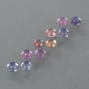 2.48캐럿 천연 멀티컬러 사파이어 보석, 라운드 컷, 3.40 mm, 투명한