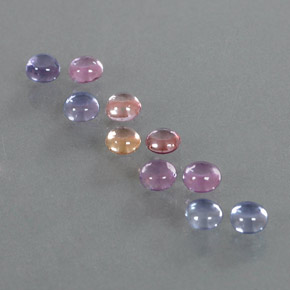 2.48캐럿 천연 멀티컬러 사파이어 보석, 라운드 컷, 3.40 mm, 투명한