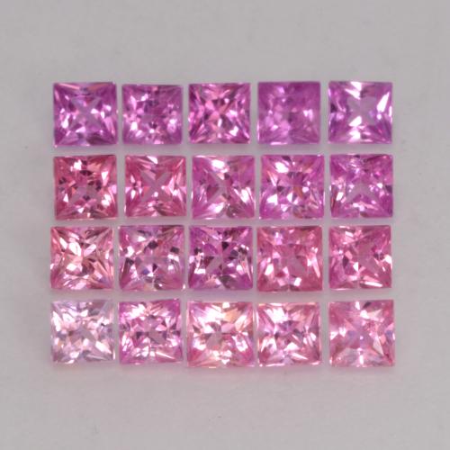 2.29캐럿 천연 멀티컬러 사파이어 보석, 스퀘어, 2.6×2.6 mm, VVS-VS