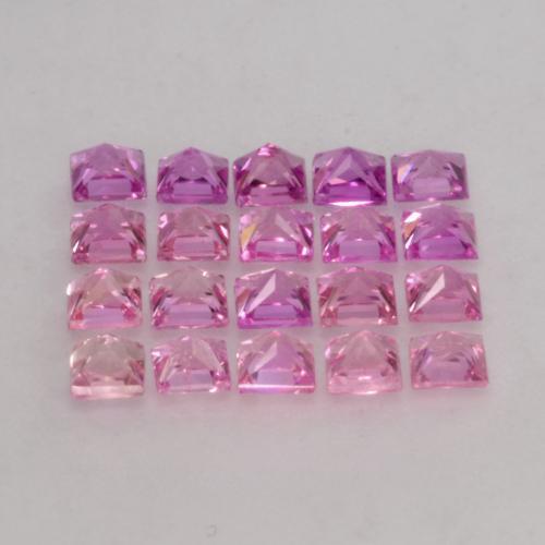 2.29캐럿 천연 멀티컬러 사파이어 보석, 스퀘어, 2.6×2.6 mm, VVS-VS