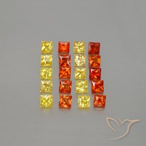 2.61캐럿 천연 멀티컬러 사파이어 보석, 스퀘어, 2.7×2.7 mm, VVS-VS