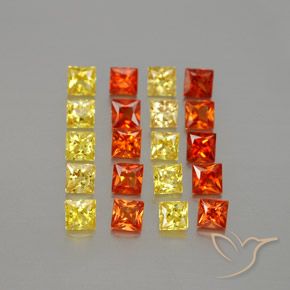2.61캐럿 천연 멀티컬러 사파이어 보석, 스퀘어, 2.7×2.7 mm, VVS-VS