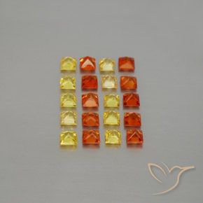 2.61캐럿 천연 멀티컬러 사파이어 보석, 스퀘어, 2.7×2.7 mm, VVS-VS