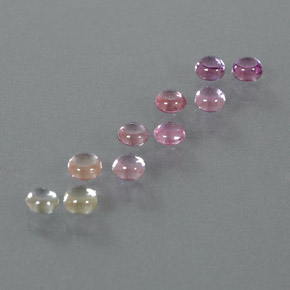 1.98캐럿 천연 멀티컬러 사파이어 보석, 라운드 컷, 3.20 mm, 투명한