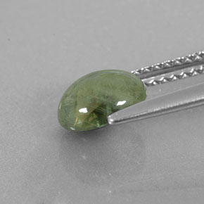 1.67캐럿 천연 그린 사파이어, 투명한, 7.4×6 mm, 투명/반투명