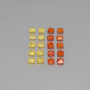 1.73캐럿 천연 멀티컬러 사파이어 보석, 스퀘어, 2.3×2.3 mm, VVS-VS
